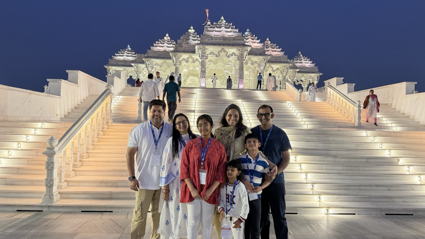 Family visit to a Jain temple